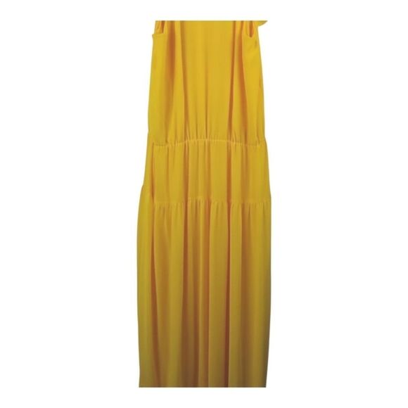 Boston Proper Yellow Tiered Ruffle‎ Maxi Dress Size Small - Picture 10 of 16